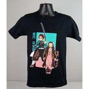 Aniplex Demon Slayer Men's Size S 34/36 Black Anime Graphic Tee T-Shirt